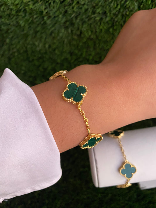 Green Valencia Clover Bracelet