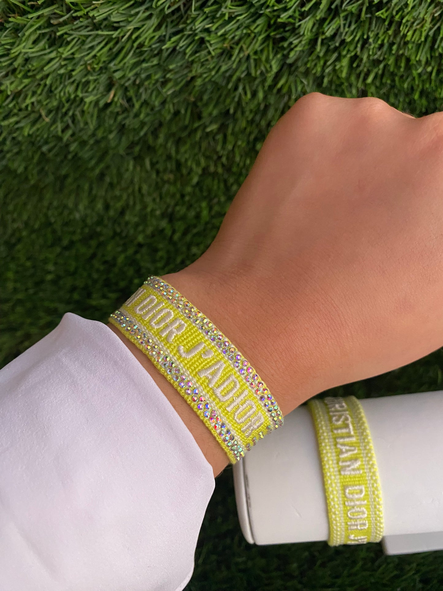 Dahlia Yellow Woven Bracelet
